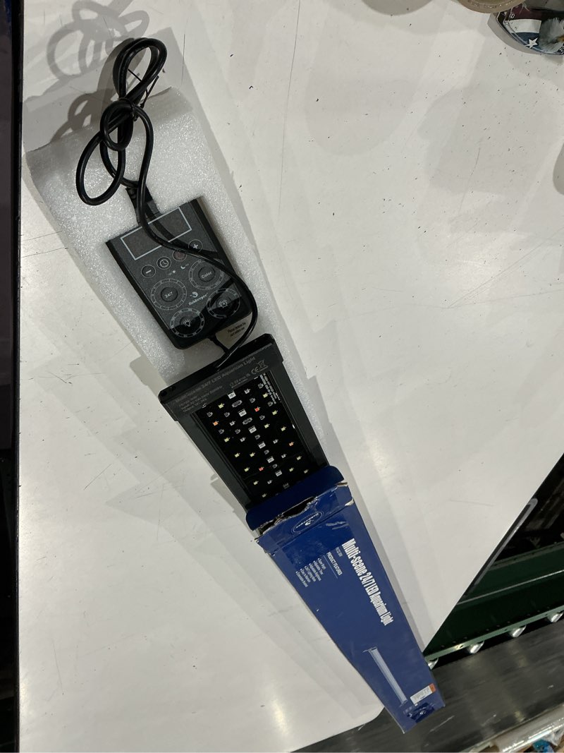 Condition photo showing As Is for fishkeeper smart led aquarium light with one-key real-time sync function 12w (for 12"-18" fish tanks)