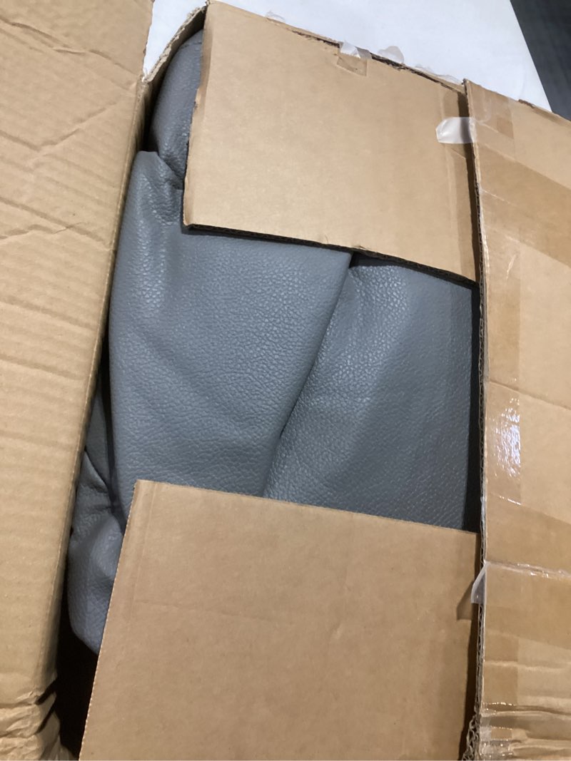 GXARTS Gray 4PCS Driver & Passenger Bottom & Top Lean Back Leather Perforated Seat Cover #E Compatib