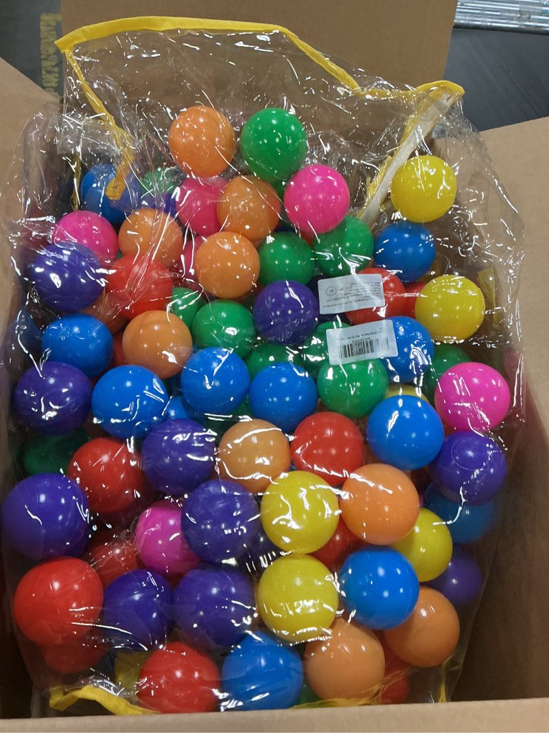 Condition photo showing Good Condition for (incomplete)ball pit balls phthalate free bpa free crush proof plastic - 7 bright colors in reusable play toys for kids with storage bag 400 balls, 7 colors
