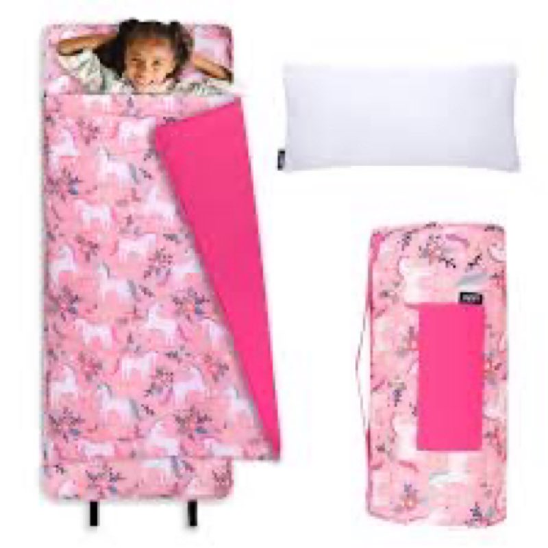 Wildkin Kids Original Nap Mat – Cozy Kids Sleep Mat with Pillow, Ideal for School & Travel - Magical