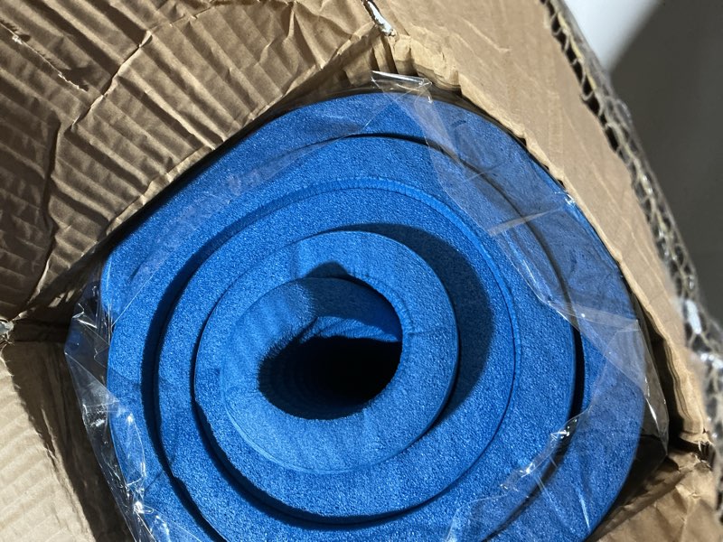 Condition photo showing Good Condition for foam sleeping pad for camping - 1.25-inch-thick waterproof sleep pad with carry straps for cots, tents, or sleepovers by wakeman outdoors (black) blue 1 pack