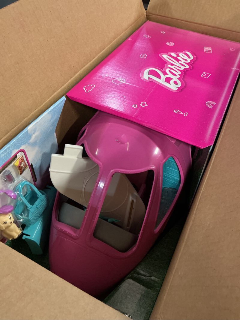 Condition photo showing Good Condition for Barbie Dreamplane Airplane Toys Playset with 15+ Accessories Including Puppy, Snack Cart, Reclining Seats and More (Amazon Exclusive)