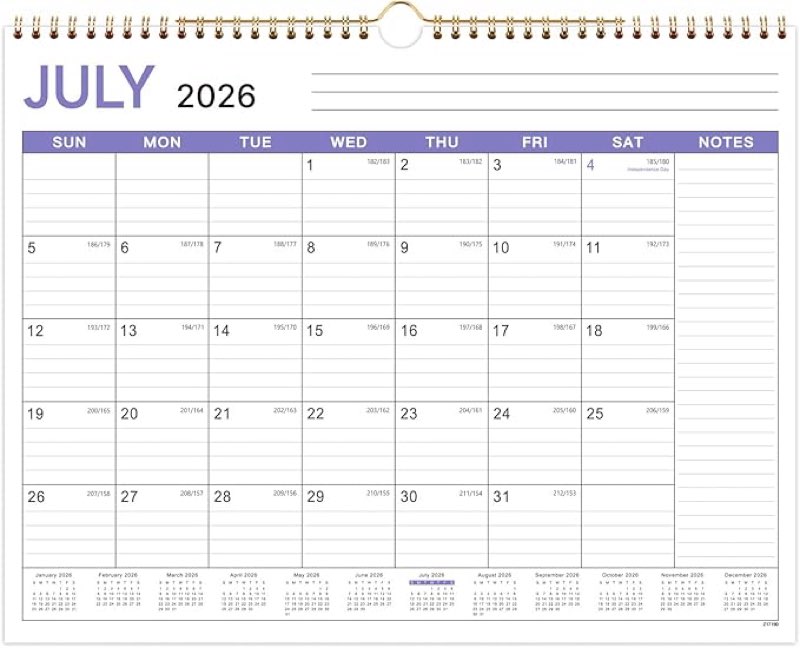 2026 wall calendar - 2026 calendar from jan. 2026 - dec. 2026, wall calendar 2026 with large ruled blocks, reference calendar