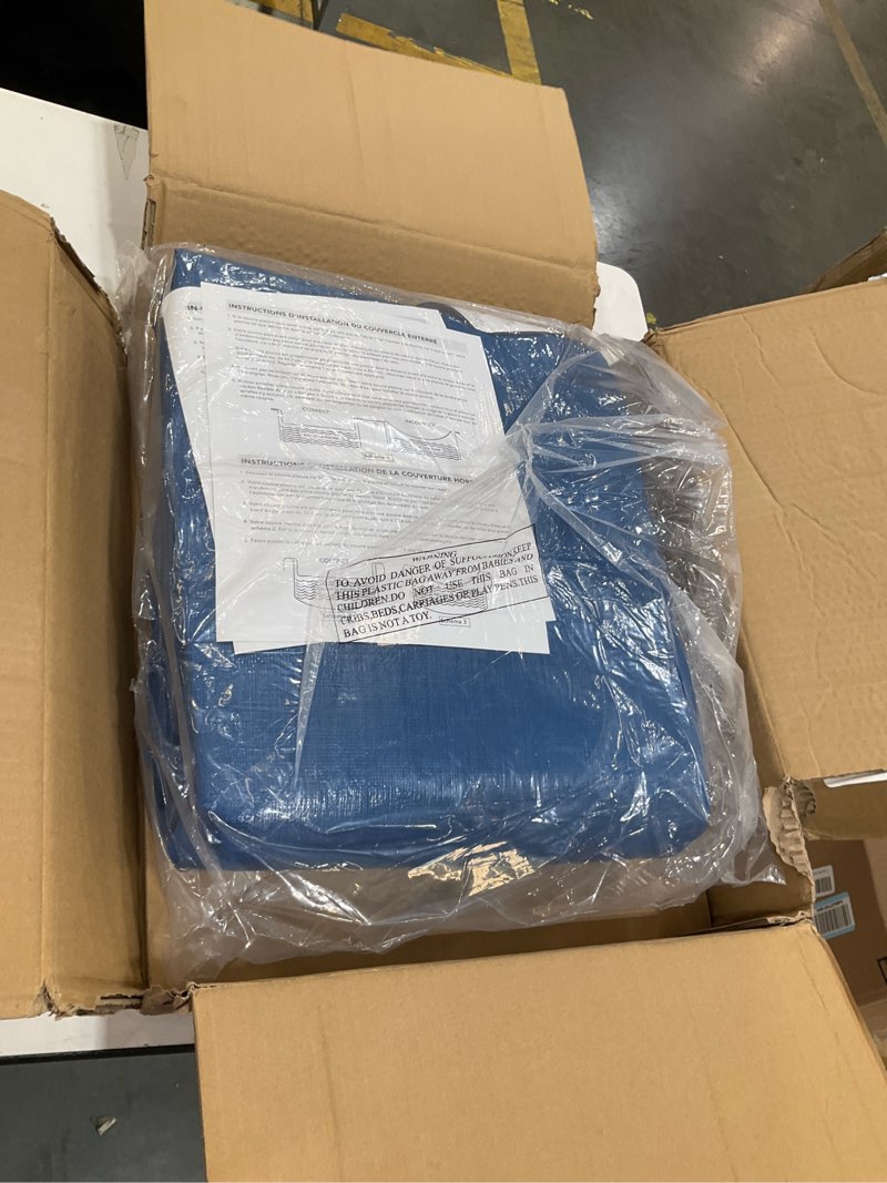 Condition photo showing Good Condition for blue wave gold 15-year 12-ft x 20-ft rectangular in ground pool winter cover 25' x 17' (rectangular)