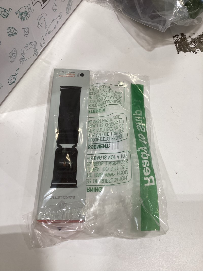 Condition photo showing New/Like New for Bandletic Compatible with Apple Watch Ultra Band for Men, Breathable Nylon Sport Loop Strap with Magnetic Fidlock Hook Buckle for iWatch Ultra 3/2/1 49mm, Series 11/10 46mm, 9/8/7 45mm, SE/6/5/4 44mm Black Medium(6.5"-7.1") 49/46/45/44mm