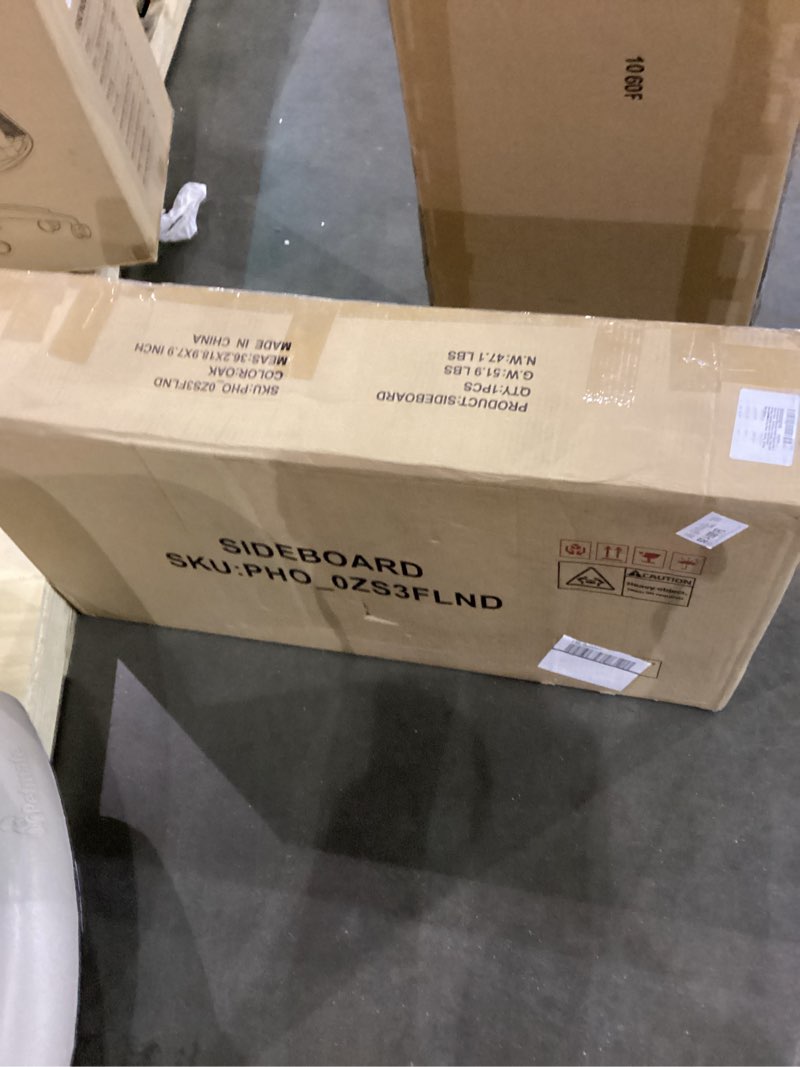 Condition photo showing New/Like New for GarveeHome Sideboard Buffet Cabinet with 2 Rattan Doors, Farmhouse Console Table with Storage, Entryway Accent Table Kitchen Cupboard for Living Room, Hallway, Dining Room, Natural