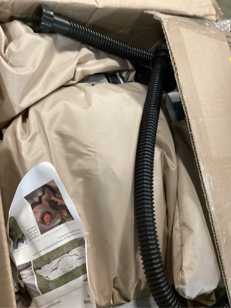 Condition photo showing Good Condition for inflatable camping tents with hand pump, air glamping tents, easy setup waterproof and windproof blow up tent, 4 seasons oxford cabin tent with mesh & chimney window.
