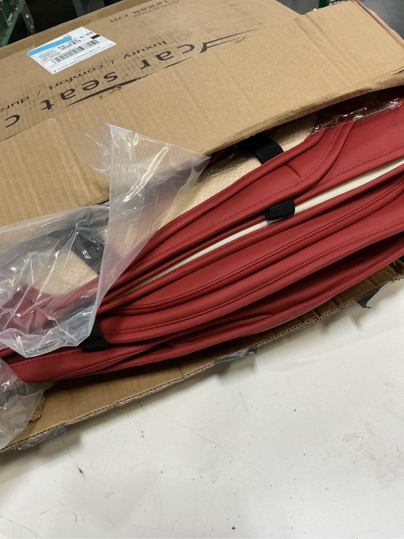 Condition photo showing Good Condition for mingbron leather car seat covers,car seat covers full set,automotive seat covers 6 seats,fit for most cars suv and most sedans red red 3 5 seat covers (front & rear)