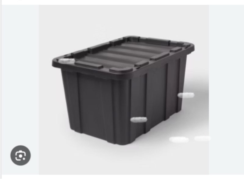 Heavy duty storage tote  size ( 72.3 cm x 49.8 cm x39.3 cm) color black  ( Pack of 3)