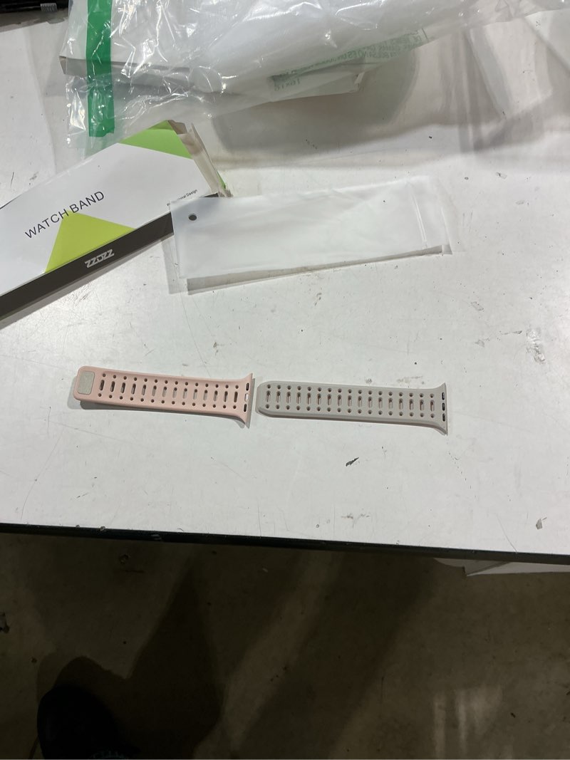 Condition photo showing Good Condition for compatible with apple watch band 49mm 46mm 45mm 44mm 42mm 41mm 40mm 38mm, magnetic silicone sport breathable strap for iwatch ultra 3/2/1 se3 series 11 10 9 8 7-1 (49/46/45/44/42, star/pink) d-starlight/pink 49/46(series 11/10)/45/44/42mm(series 3-1)