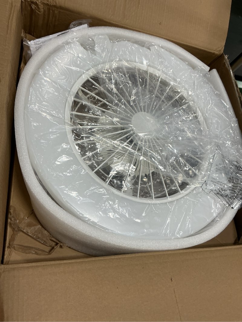 Condition photo showing Good Condition for 29in LED Ceiling Light with Fan, Ceiling Fan Lights 24 Levels Wind Speeds, Stepless Dimming Light, Modern Fan Lighting for Living Room, Dining Room, Bedroom, Office, 3000-5500K White(29")