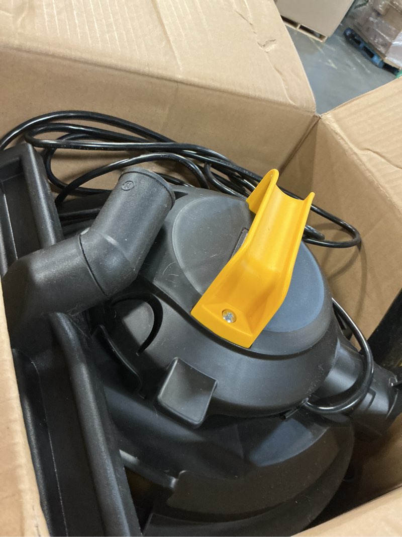 Condition photo showing As Is for vevor stainless steel wet dry shop vacuum, 5.5 gallon 6 peak hp wet/dry vac, powerful suction with blower function w/attachment 2-in-1 crevice nozzle, small vac perfect for carpet debris, pet hair