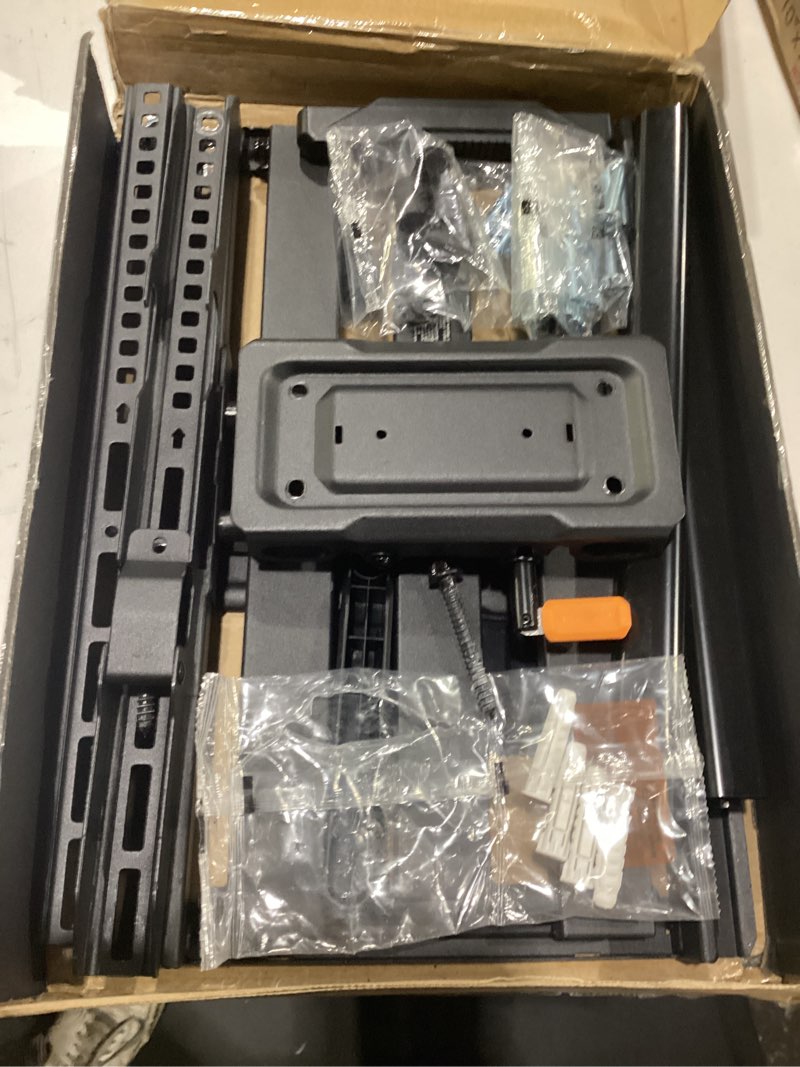 Condition photo showing New/Like New for perlegear ul listed full motion tv wall mount for 42-90" tvs up to 132lbs, heavy duty tv mount with dual articulating arms, tool-free smooth tilt, swivel, fits 16" studs, max vesa 600x400mm, pglf8 42-90 inch full motion tv wall mount