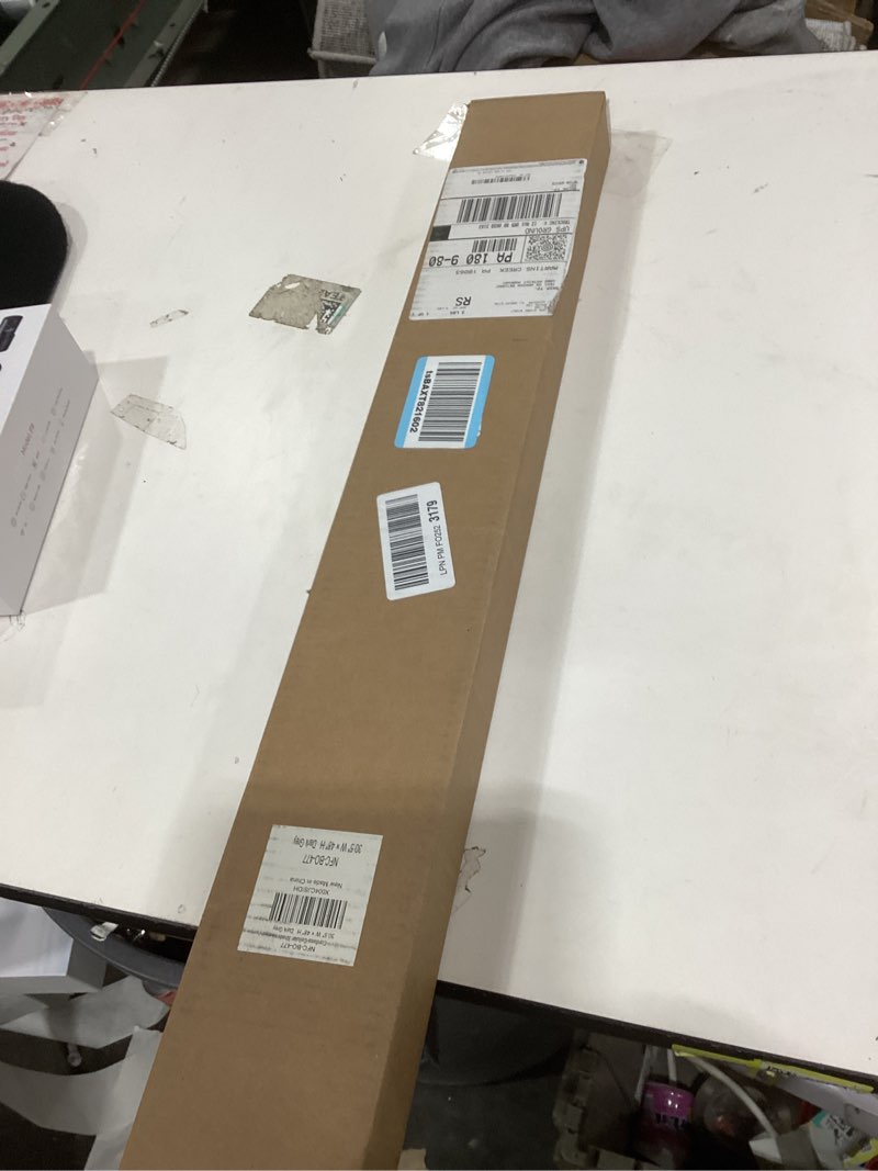 Condition photo showing As Is for LazBlinds Cordless Cellular Shades, No Tools No Drill Blackout Honeycomb Shades Pleated Blinds for Windows, 30.5'' W x 48'' H, Dark Grey Blackout-dark Grey 30 1/2'' W x 48'' H