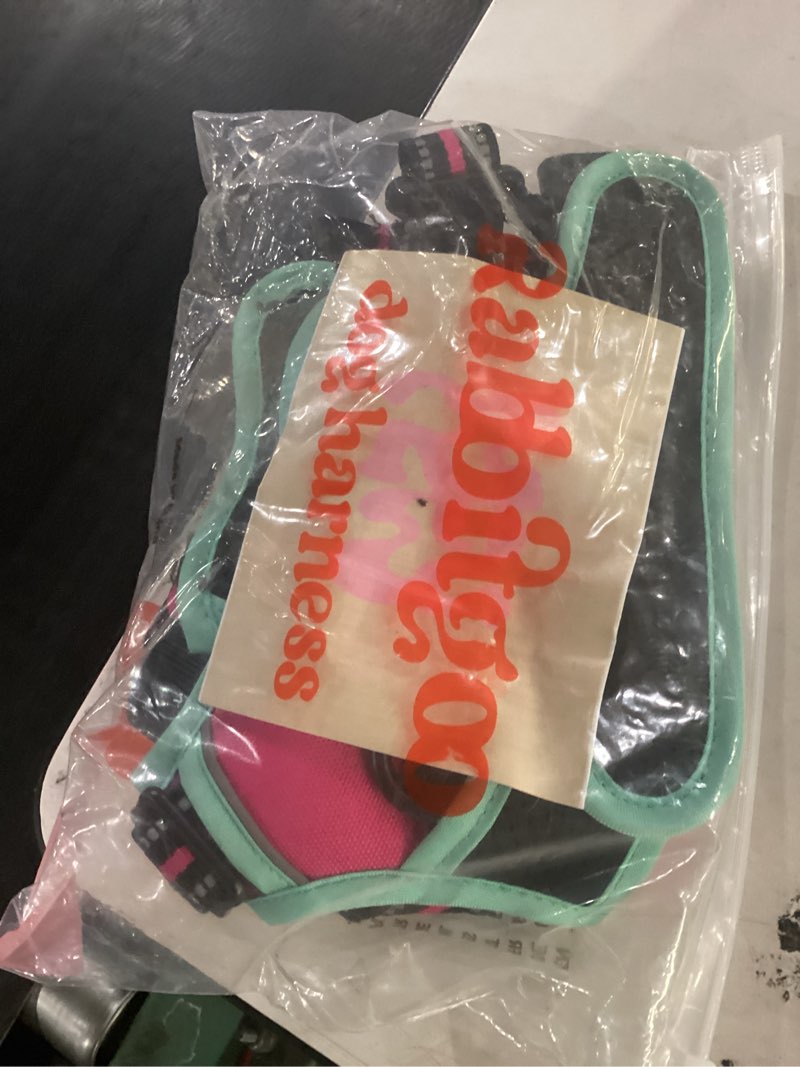 Condition photo showing Good Condition for rabbitgoo dog harness no pull with 2 leash clips, adjustable soft padded, reflective oxford no choke pet vest with easy control handle for large dogs, hot pink & turquoise, m medium hot pink & turquoise