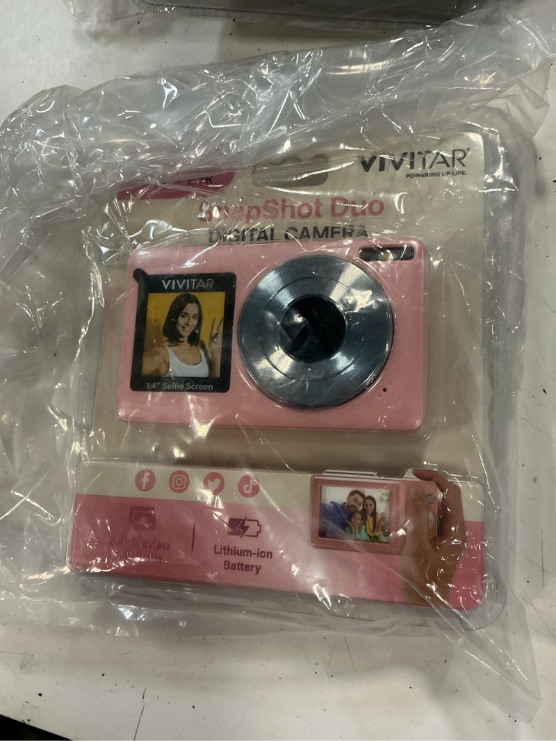 Condition photo showing As Is for vivitar snapshot duo digital camera - petal pink
