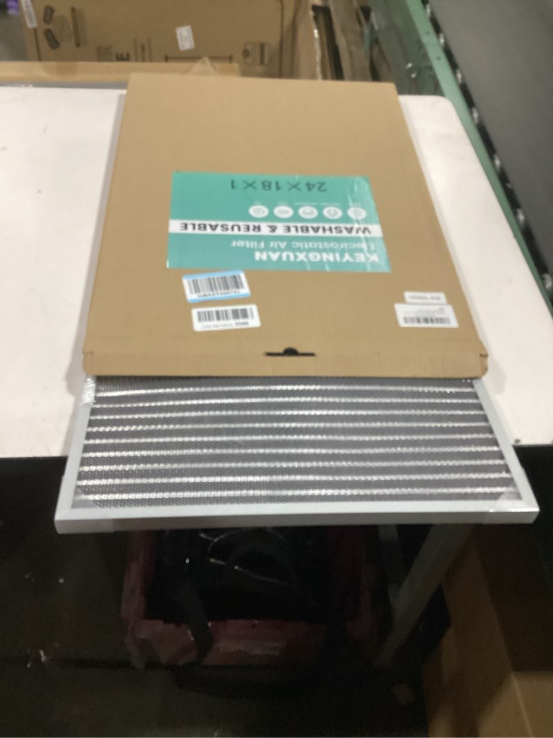 Condition photo showing New/Like New for 18x24x1 Reusable Air Filter, Washable, Electrostatic HVAC AC Furnace Filter, Merv 8, Lasts a Lifetime, Breathe Safe at Home or in the Office (Actual Size:17.44x23.46x0.82 Inch) 24" x 18" x 1"