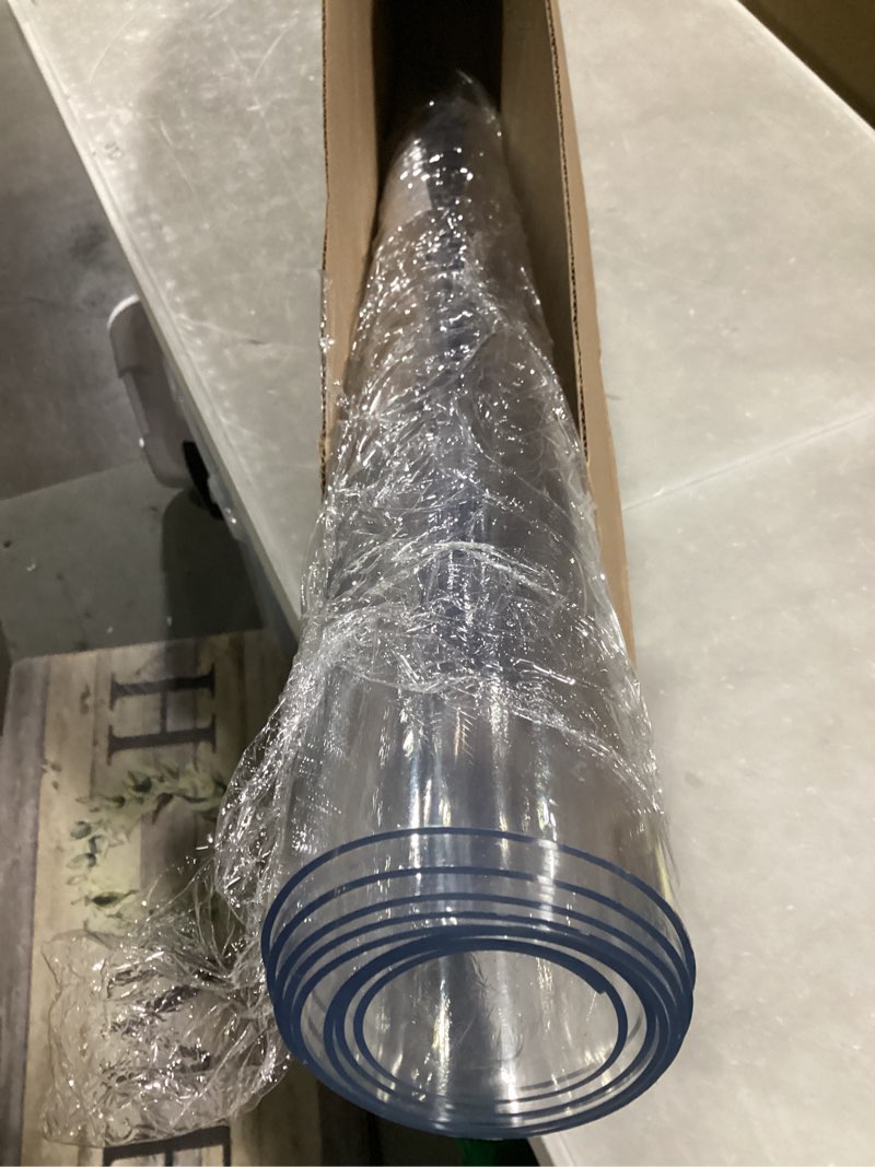 Condition photo showing Good Condition for Warmstar Clear Table Cover Protector 36 x 60 Inch, 2mm Thick Plastic Table Cover Rectangle,PVC Clear Table Protector,Desk Protector Mat for Kitchen, Dresser, Writing Desk?Dining Room Table 36X60inch