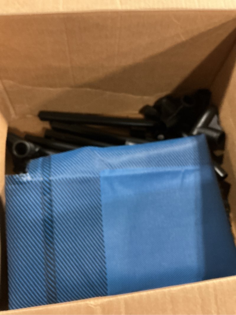 Condition photo showing As Is for suddus Elevated Dog Bed for Medium Dogs, Dual Support Cooling Cot with Teslin Mesh, Portable Waterproof Pet Bed for Indoor/Outdoor Use, Large, 36x30x7 Inch, Blue 36"L x 30"W x 7"H Blue