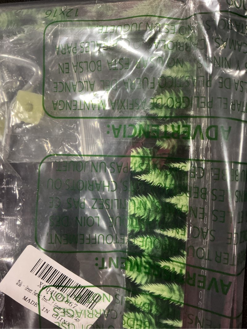 Condition photo showing Good Condition for Green Forest Trees License Plate Frames - 2 Pack Aluminum Front & Rear Auto Car Tag Holder, 4 Holes 