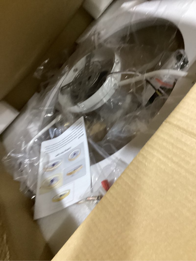 Condition photo showing Good Condition for 24” low profile ceiling fan with light,3 color dimmable led,6 speeds,reversible motor,wooden flush mount ceiling fans with lights and remote for bedroom/kidsroom/dinng room wood-sm-fsd-24 modern