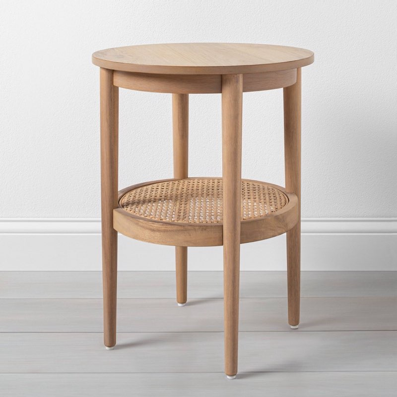 Wood & Cane Round Accent Side Table - Hearth & Hand™ with Magnolia