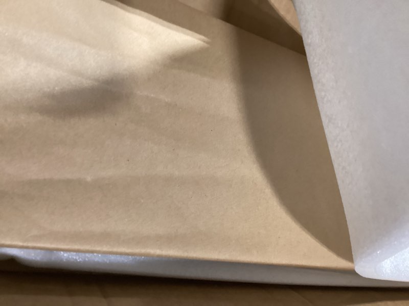 Condition photo showing New/Like New for Solid Wood Dual Monitor Stand Riser – 43" Oak Desk Shelf for 2 Monitors with Tray & Wool Felt, Organizer for Desktop, Laptop and Office (Solid Oak)