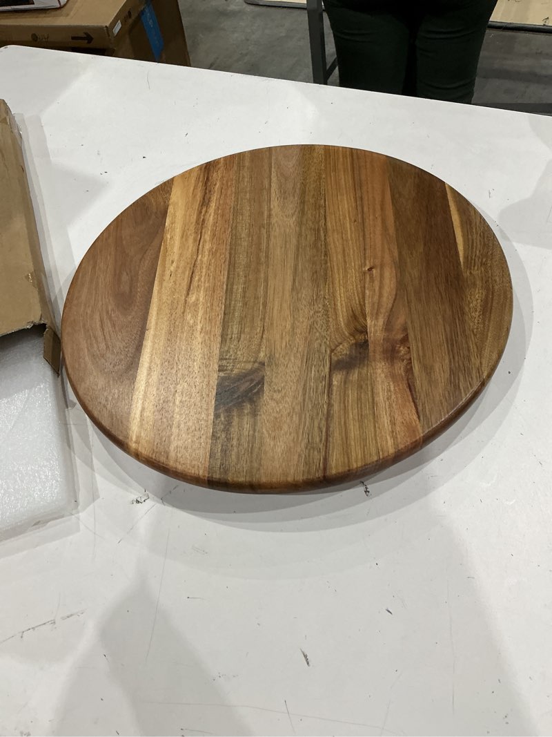 Condition photo showing Good Condition for acacia wood lazy susan wood turntable tray cabinet organizer, 16" 16"-wood