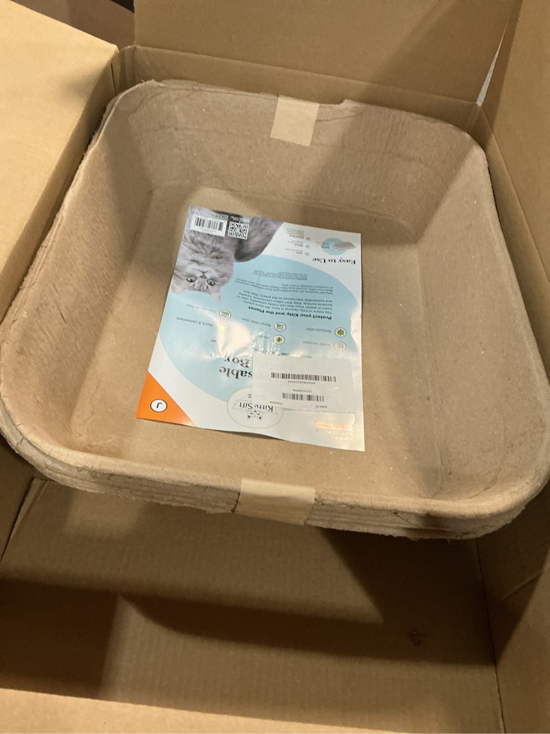Condition photo showing New/Like New for Kitty Sift (6-Pack) Disposable Cat Litter Box, Sustainable, Clean - Jumbo, 6-Pack