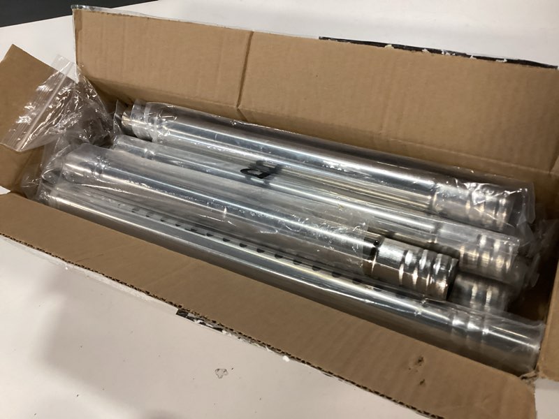 Condition photo showing Good Condition for Closet Rod, 17 to 110 Inch Stainless Steel Adjustable Closet Rod,1.3 Inch Diameter Heavy Duty Closet Rods for Hanging Clothes,Silver Closet Poles for Wardrobes 17-110'' Silver
