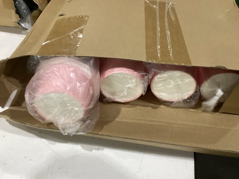 Condition photo showing New/Like New for honeydak 200 pack pink pastel ice cream cups bulk 5 oz small disposable treat paper cups dessert yogurt bowls snacks sundae yogurt container for summer ice cream wedding birthday party supplies