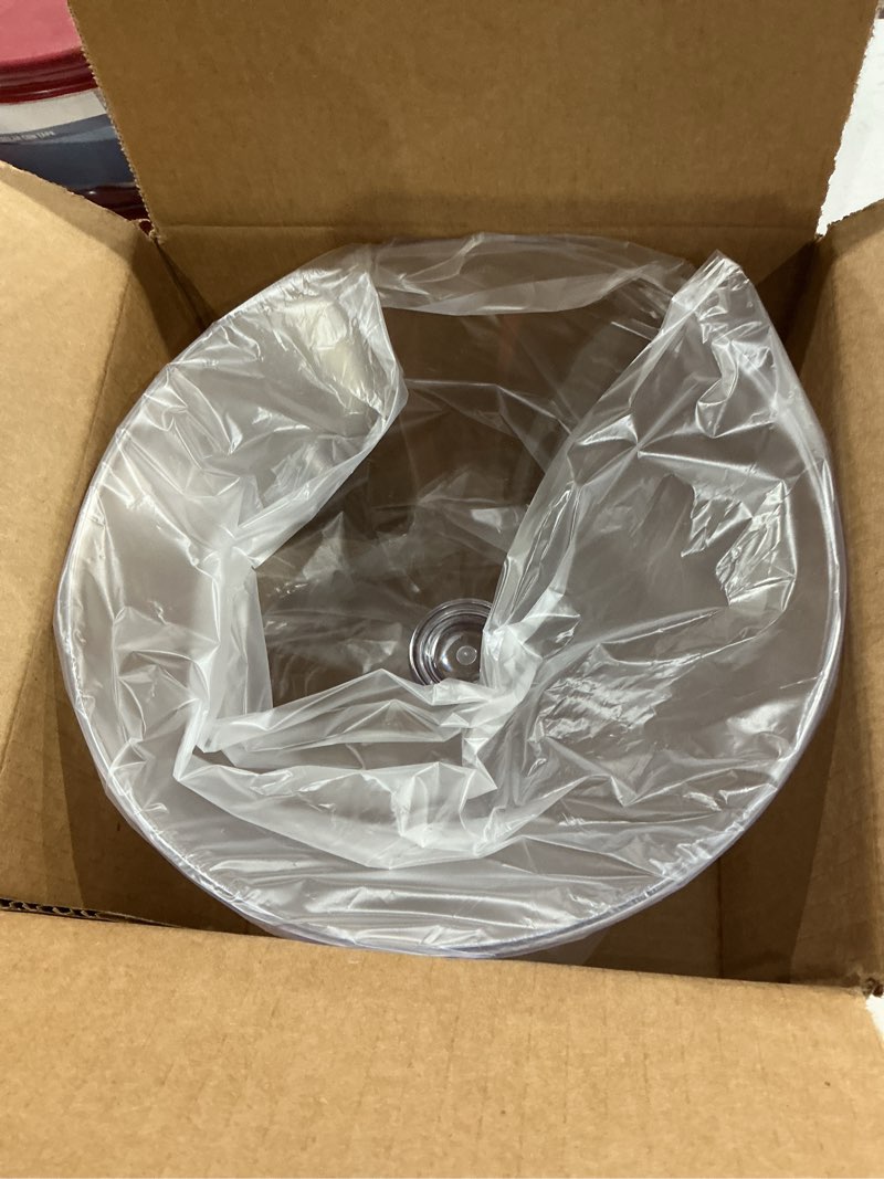 Condition photo showing New/Like New for get 48 oz clear jumbo plastic martini glass | dishwasher safe, bpa-free, shatterproof, extra-large, great for martinis, cocktails, dessert drinks and bar service clear 1