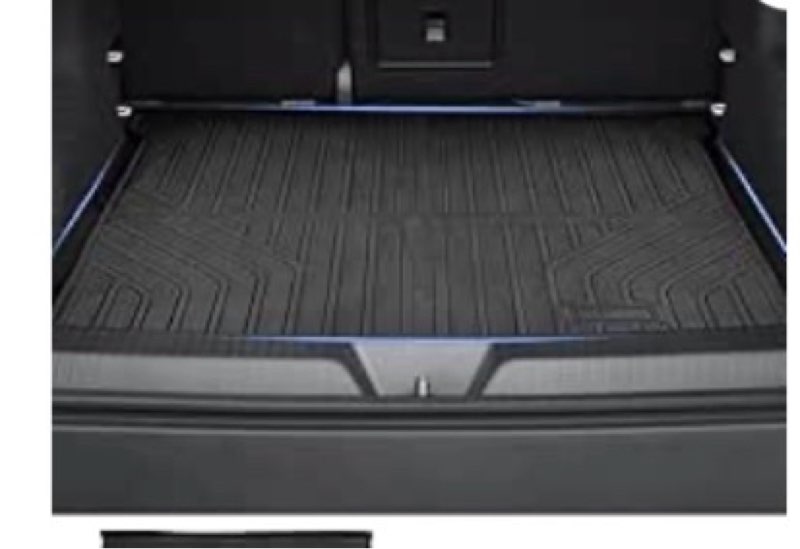 Powerty Cargo Mat for Volkswagen ID.4 2021 2022 2023 2024 2025 2026 Accessories Trunk Mat in Upper Position All Weather Cargo Liner Rear Trunk Mat (similar design ) 