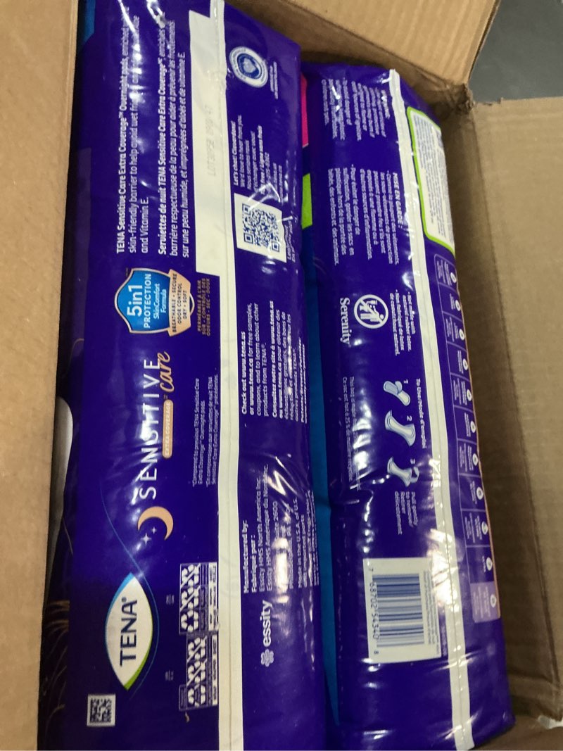 Condition photo showing New/Like New for TENA Sensitive Care Incontinence Pads, Bladder Control & Postpartum for Women, Overnight Absorbency, Extra Coverage - 90 Count