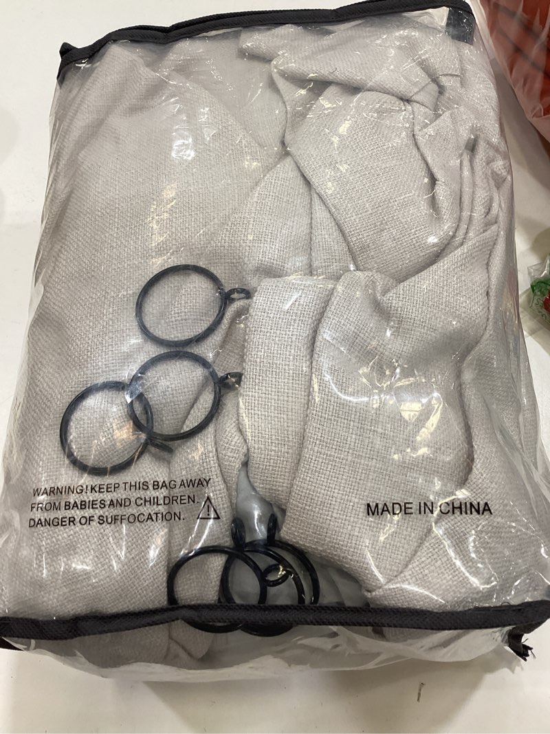 Condition photo showing Good Condition for pinch pleated blackout 102 inch curtains 70 inch wide linen dual layer soundproof farmhouse bedroom window curtains for living room cream natural hooks rings back tab 100% black out drapes 1 panel natural 70"w x 102"l (pack of 1)