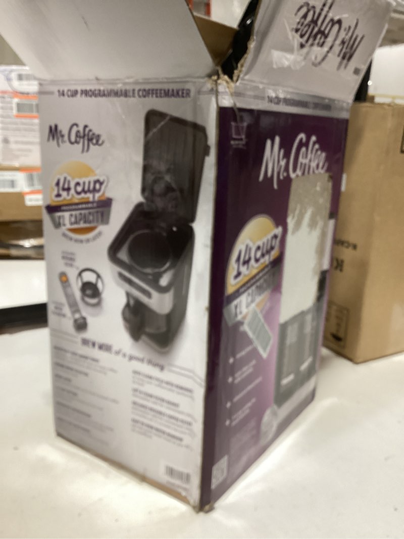 Condition photo showing New/Like New for mr. coffee 14 cup programmable coffee maker stainless steel