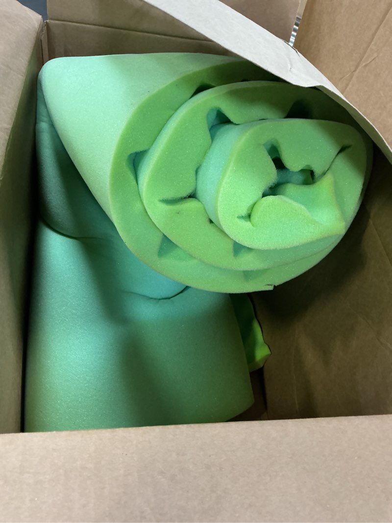 Condition photo showing As Is for DMI 2-Inch Foam Mattress Topper, Egg Crate Foam Pad for Support, Air Circulation, Pressure Relief & Weight Distribution, Twin Size 33 x 72, Blue