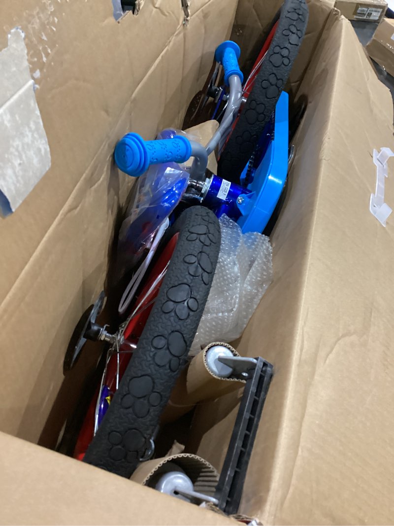 Condition photo showing Good Condition for huffy paw patrol kids' bikes, sizes 12/16 inch, beginner rider, multiple designs and color options available, removable training wheels included, fun paw patrol graphics multicolor 16 inch