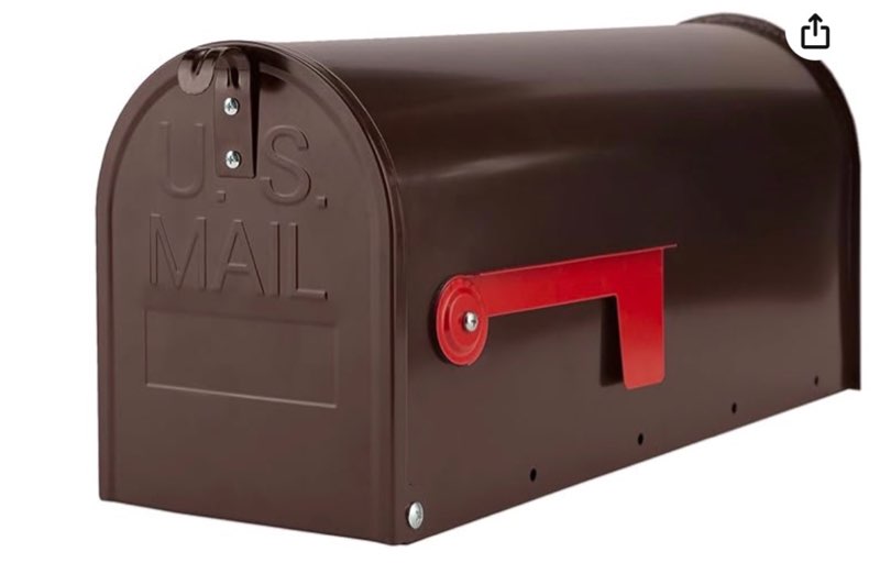 bronze metal mailbox post mount, rainhol medium compacity mail box, galvanized steel standard mailboxes for outside, 20 x 8.7 x 6.7 inches