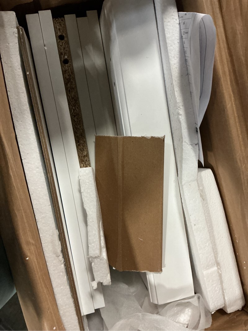Condition photo showing As Is for (Incomplete) (box 1 of 2) Homcon Modern Kitchen Pantry Freestanding Cabine 835-216WT