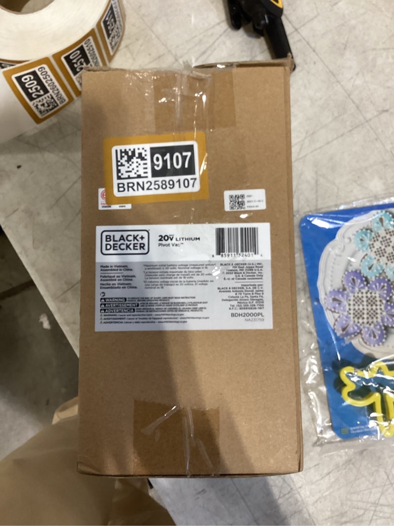 Condition photo showing New/Like New for BLACK+DECKER dust buster PIVOT VAC Handheld Vacuum Cordless, Car Vacuum Portable Rechargeable, Extendible Crevice Tool and 200 Degree Pivoting Nozzle, Strong Suction, Lightweight (BDH2000PL)