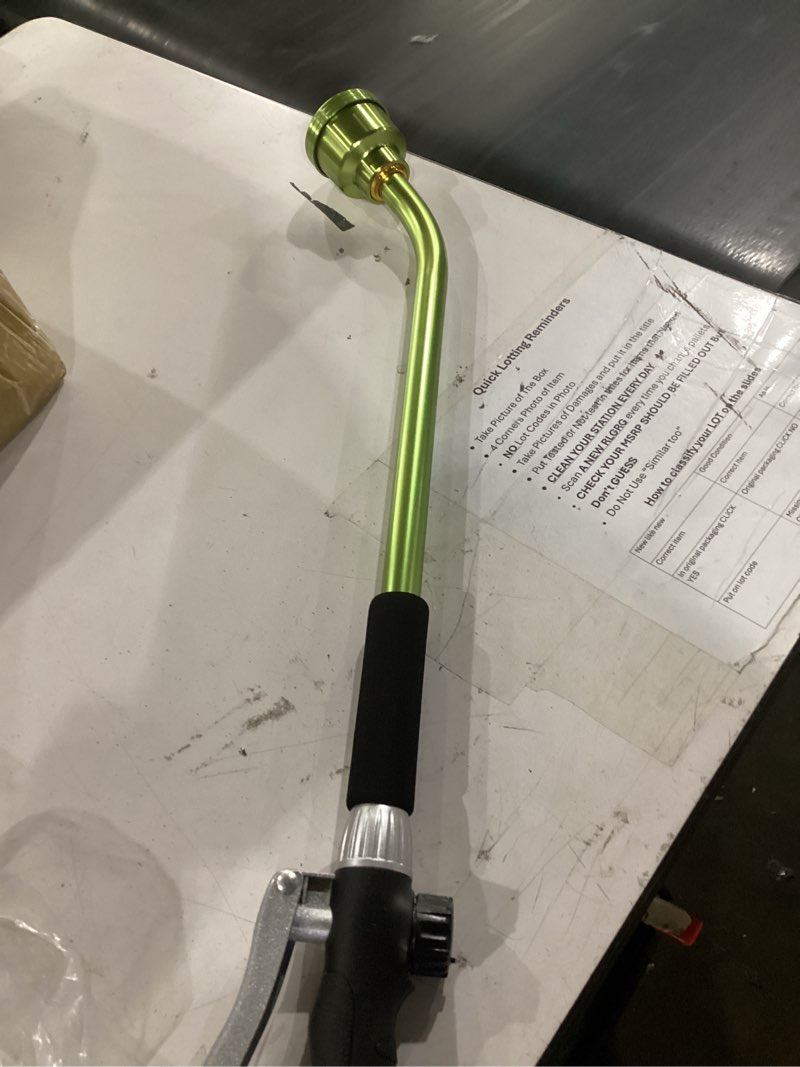 Condition photo showing Good Condition for watering wand  24 inch sprayer wand with superior stainless head  perfect for hanging baskets  plants  flowers  shrubs  garden and lawn