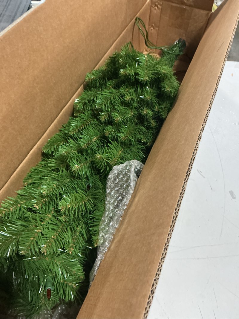 Condition photo showing As Is for National Tree Company Artificial Pre-Lit Mini Christmas Tree, Green, Kingswood Fir, Multicolor Lights, Includes Stand, 3 Feet