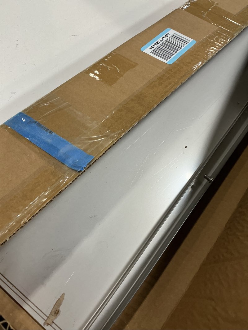 Condition photo showing As Is for 31.5" x 8" x 6.7" Range Hood Chimney Extension Fit for SNDOAS GD24 GD17 (Assembly Required), Stainless Steel Range Hood Extension Duct Cover (Upper Piece) Silver