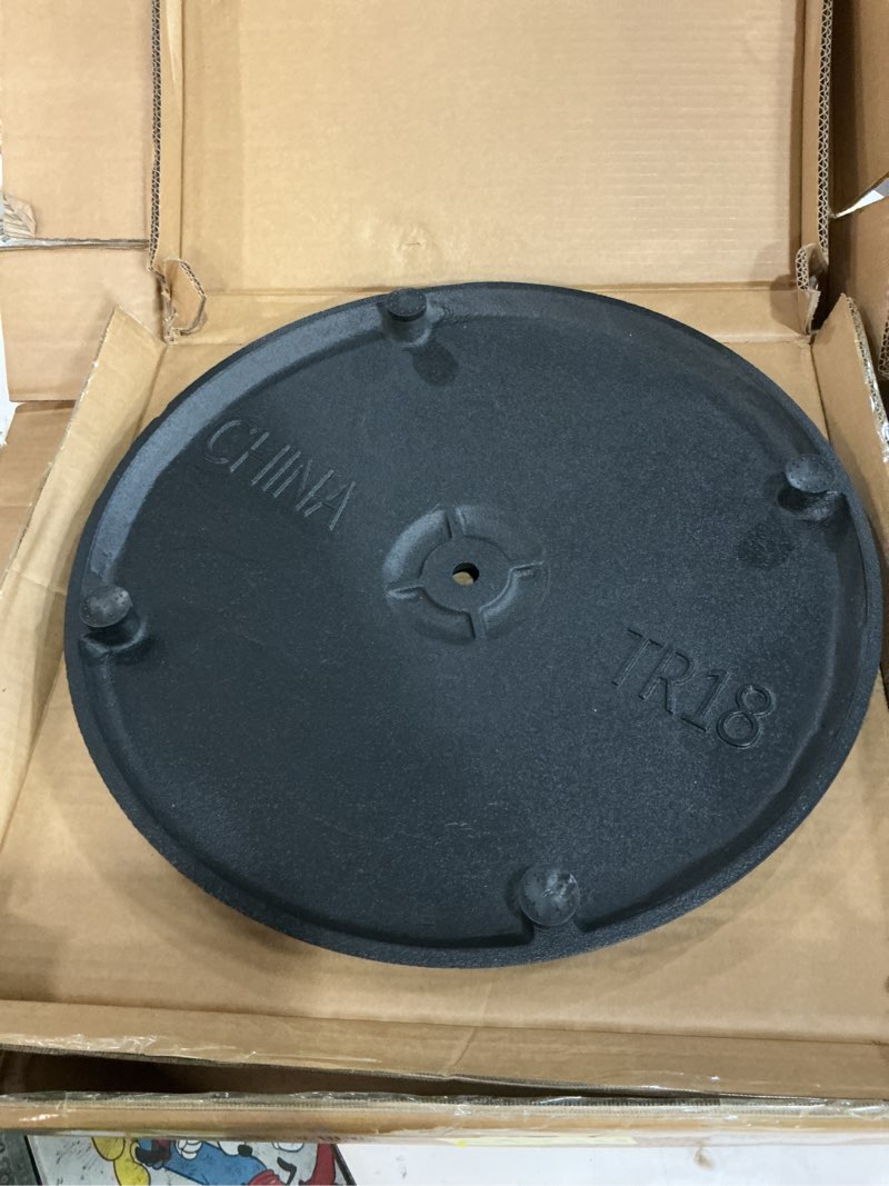 Condition photo showing Good Condition for lancaster table &seating 164tb17round 17" round cast iron table base plate qty 1
