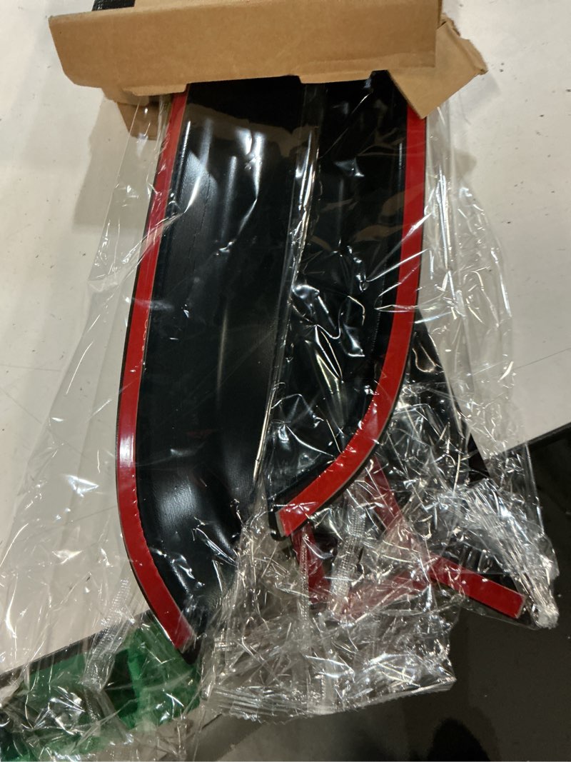 Condition photo showing Good Condition for 4pc rain guards for 2009-2018 dodge ram 1500 crew mega cab window visors for 2010-2025 ram 2500 3500 deflectors sun shades vent tape on out channel 09-18 dodge ram 1500 crew cab