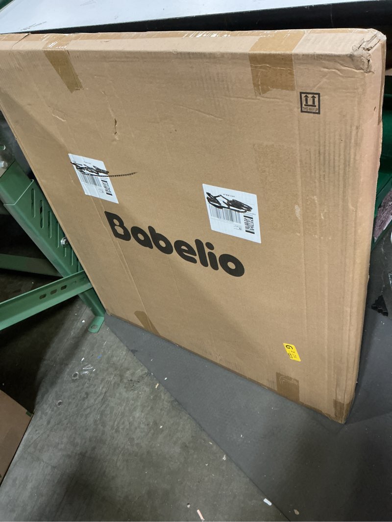 Condition photo showing New/Like New for babelio removable & no bottom bar baby gate, 29-43" hardware mounted (drill needed)| wide walk-thru| auto-close safety dog/pet gate for stairs & doorways (white, 29-43" w, 30" h) white 29-43" w, 30" h