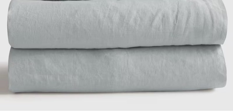 european linen duvet cover (size: full/queen solid: mist))