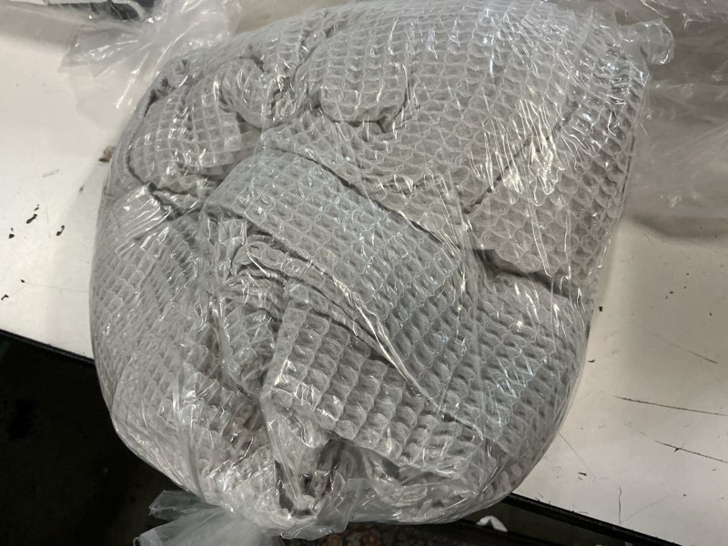 Condition photo showing As Is for quince organic turkish waffle robe, m, silver
