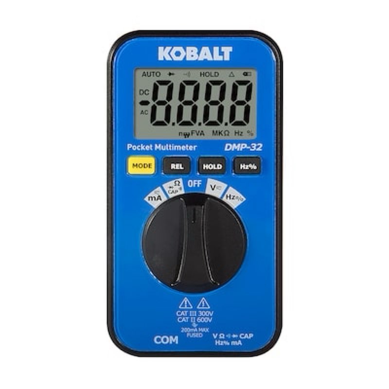 Kobalt Digital Display Multimeter 0.2 Amp 600V -Volt